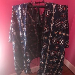 French laundry poncho shawl Aztec boho cardigan